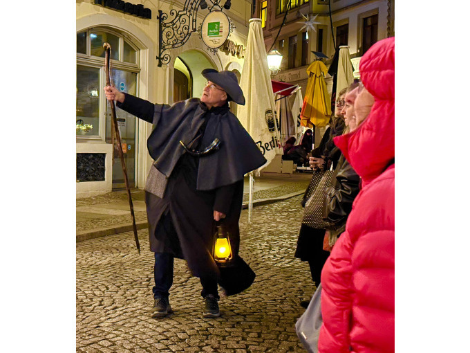 Nachtwächter im Barfußgässchen Leipzig
