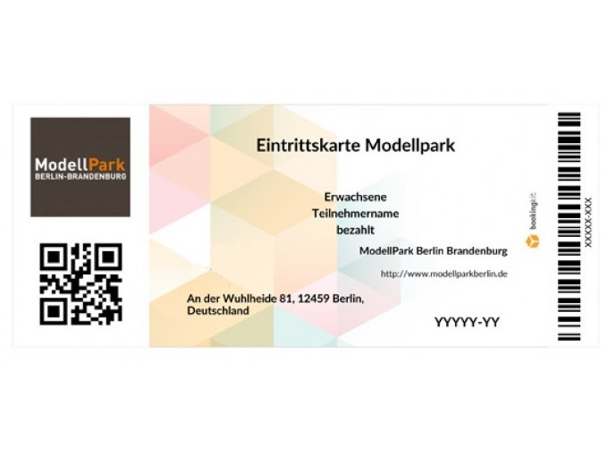 Eintrittskarte Modellpark