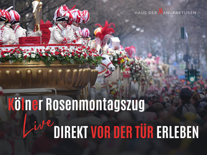 Kölner Rosenmontagszug LIVE direkt vor der Tür erleben | Warmer Innenbereich
