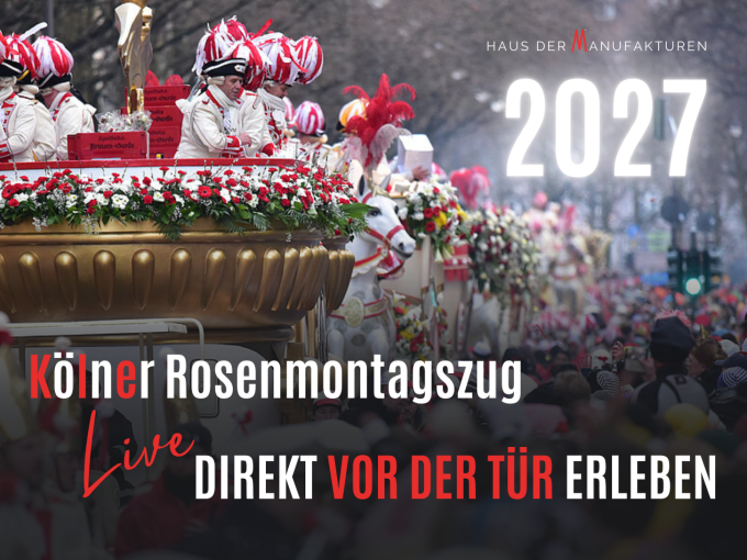 **2027** Kölner Rosenmontagszug LIVE direkt vor der Tür erleben | Warmer Innenbereich