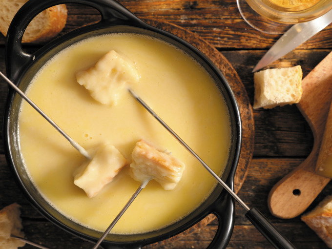 Käsefondue in unserer Jurte