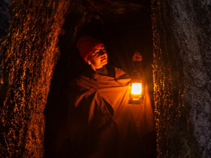 Dunkelführung mit Grubenlampe