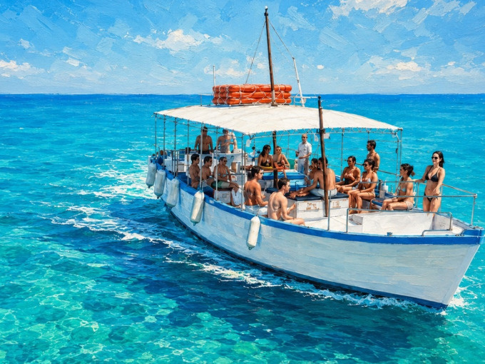Utopia 3 ,max 18 pax.Private Boat Hire from San Antonio, chill out.  Anytime 3 hours 